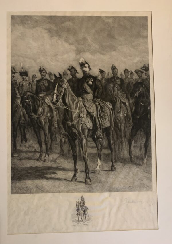 L’EMPEREUR NAPOLÉON III ENTOURÉ DE SON ÉTAT MAJOR MEISSONIER Ancienne collection de l'Impératrice Eugénie – Image 9