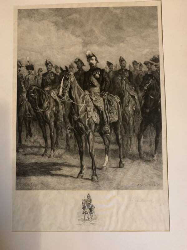 L’EMPEREUR NAPOLÉON III ENTOURÉ DE SON ÉTAT MAJOR MEISSONIER Ancienne collection de l'Impératrice Eugénie – Image 3