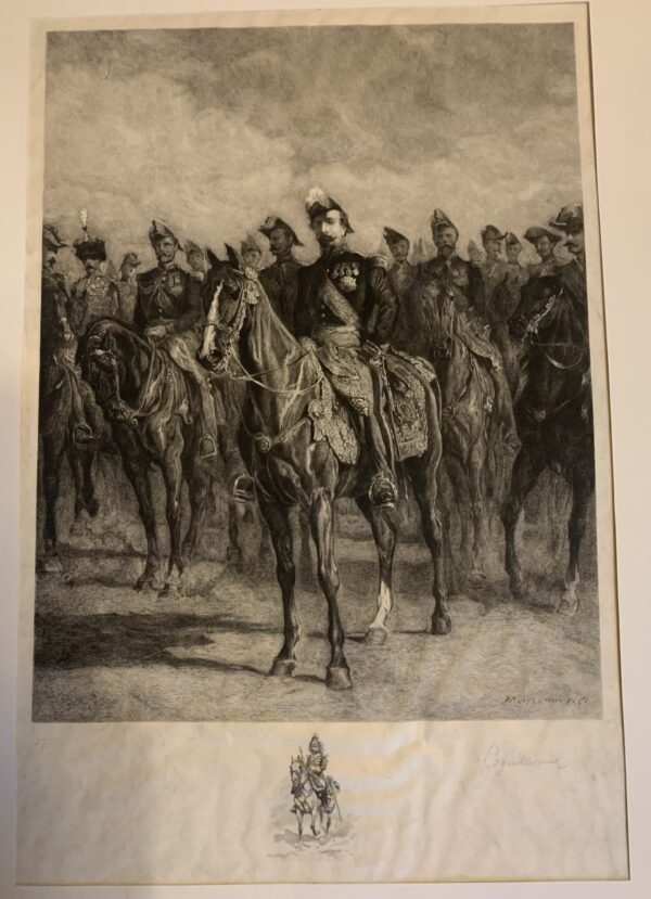 L’EMPEREUR NAPOLÉON III ENTOURÉ DE SON ÉTAT MAJOR MEISSONIER Ancienne collection de l'Impératrice Eugénie – Image 4