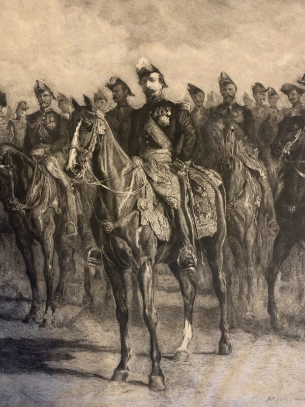 L’EMPEREUR NAPOLÉON III ENTOURÉ DE SON ÉTAT MAJOR MEISSONIER Ancienne collection de l'Impératrice Eugénie – Image 5