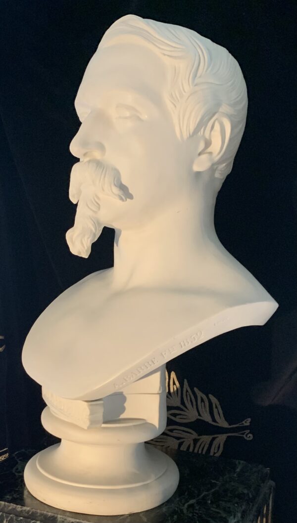 Jean Auguste BARRE (1811-1896) grand buste à l'antique en biscuit de Louis Napoléon -1852 - – Image 4
