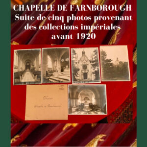 Chapelle de Farnborough suite de cinq photos provenant des collections impériales