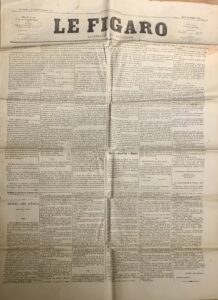 D / Journal Le Figaro du mardi 22 octobre 1867 numéro 148 rédacteur en chef Hippolyte de Villemessant