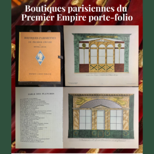 BOUTIQUES PARISIENNES DU PREMIER EMPIRE par Hector Lefuel Editions Albert Morancé 1925